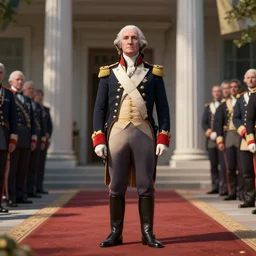 render of the inauguration of george washington, unreal engine, digital art, octane render, trending on artstation, raytracing