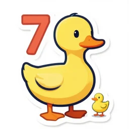 duck 7 6 retro futurist illustration art by butcher billy, sticker, colorful, illustration, highly detailed, simple, smooth and clean vector curves, no jagged lines, vector art, smooth andy warhol style