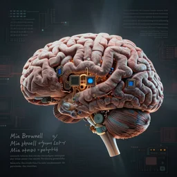 the art of the inside of a brain by mia brownell, procedural psychedelic computer, chips architecture, very detailed, maximalism, ambient occlusion, volumetric light, atmospheric haze, hyper realism, realistic shading, cinematic composition, realistic render, artistic calligraphy on photography, wide shot