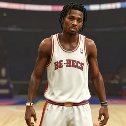 a videogame still of lil uzi vert in nba 2 k 2 2, ultra detailed, octane render