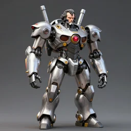 louis pasteur as a mecha robot, hyper realist