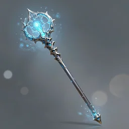 a water magical staff, bokeh, ultrafine detail, concept art, dnd, digital art, artstation
