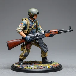accurate carpeted figurine of AK-47, colourful, lots of detail, masterful work, intricate, delicate, by Jonas Jensen, Magnum photos