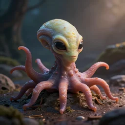 the cutest tentacled alien, photograph