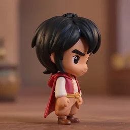 pixar aladdin as nendoroid, side view, 8 k hd dof, kodak film,