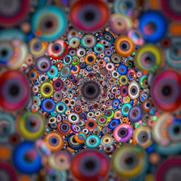 many - eyed something with bizarre colors, abstraction, random, art, radial blur, glitch art, digital, weird, various, artstyles, 8 k, hdr, detailed, high quality, high resolution, 4 k, 8 k quality, 1 6 k, lossless, lossless quality
