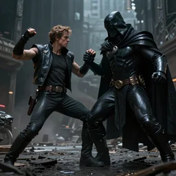david haller aka legion fighting the shadow king hyperdetailed photorealism