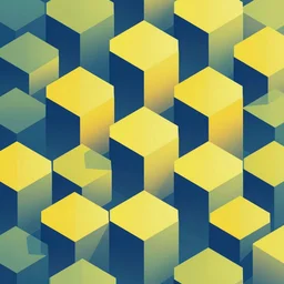 the joy of hex, perfect shapes, symmetry, simple textured vector based illustration, vivid colors, isometric, wlop