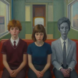 a beautiful depressing painting by artgerm and alexy grey and wes anderson and spike jonze, trending on artstation