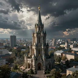 wizard's tower of zheleznovodsk, fantasy art, city landscapes, city photos, trending of artstation