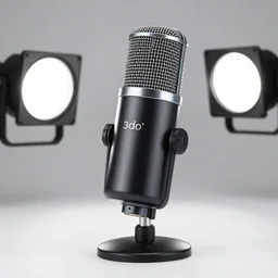 3dio microphone, studio lighting
