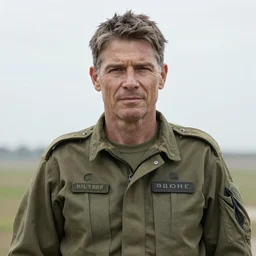 photograph of willem dafoe wearing idf military uniform