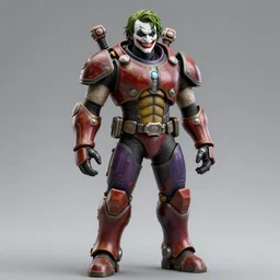 the joker wearing power armor, fallout 3, very detailed, very intricate,