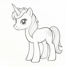 line - art of a unicorn's profile, detailed, unrealistic,