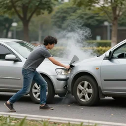 collision of car and human in next 2 seconds, reality