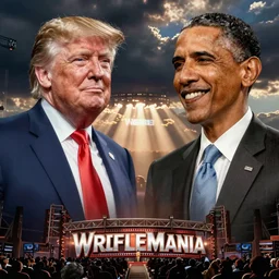 Donald Trump vs Obama at Wrestlemania