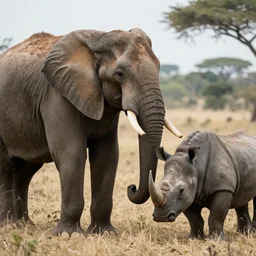 mix between elephant and rhino