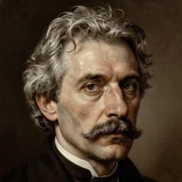 majestic close - up full - head portrait of a 1 9 2 5 a silver - haired man with a dark moustache and medium build, dark, brooding, atmospheric lighting, painted, sepia, intricate, ultra - detailed atmospheric lighting, painted, curious, intricate, volumetric lighting, beautiful, rich deep colours masterpiece, golden hour, sharp focus, ultra detailed, by leesha hannigan, ross tran, thierry doizon, kai carpenter, ignacio fernandez rios