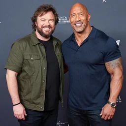 jack black as rock dwayne johnson