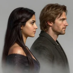 sargent and leyendecker and greg hildebrandt highly detailed side profile portrait of maya ali sorcerer, stephen bliss, unreal engine, by greg rutkowski, loish, ferdinand knab, kuvshinov, rossdraws, tom bagshaw, alphonse mucha, global illumination, radiant light, abstract rippling background, gaudy colors