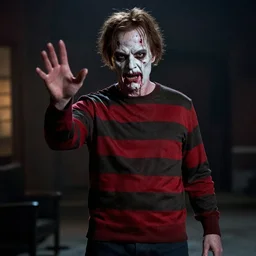 walter white is playing freddy krueger, 8 0 s nightmare on elm street screen, horror movie