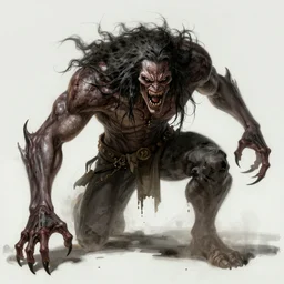 malicious rogue, crawling, attacking, long messy hair, claws, sharp teeth, rags, angry, evil, dangerous, long shot, highly detailed, digital painting, artstation, concept art, sharp focus, illustration, 1 2 3 4, art mark brooks and luis royo