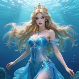 a gorgeous princess of the sea, wlop, artgerm, ultra realistic, 4 k render, artstation