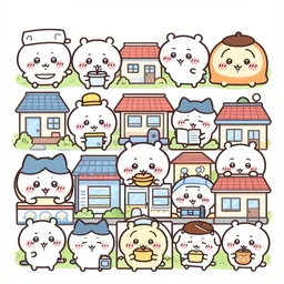 cascading concept art of a kawaii city :: jinyoung shin, jinyoung shin art, jinyoung shin aesthetic, moebius, moebius art, moebius aesthetic, james jean, james jean art, james jean aesthetic, detailed, intricate, small details