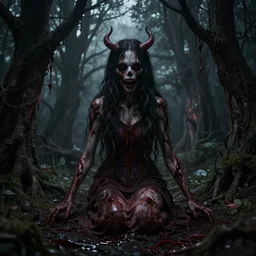 a nightmare living inside a nightmare 8 k creepy hyperrealism devils dream nightmare scape