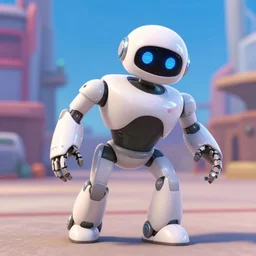 action shot of a robot from 1 8 5 6 in the style of pixar 3 d animation