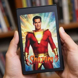 photo of a hand holding the vhs tape for “Shazam” starring Sinbad as a genie