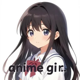 “anime girl, white background”