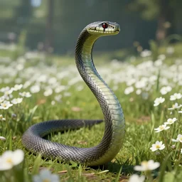Snake from metal gear solid 3 standing in a field of white flowers, unreal engine 5, hyperdetailed, cinematic