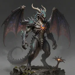 alien primordial space dragon-demigod deity by dan seagrave, trending on ArtStationHQ, hyperdetailed