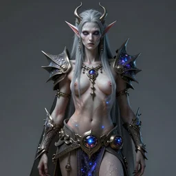 masterpiece portrait of a deathlord shaman with cosmic armor, au naturel, hyper detailed, digital art, trending in artstation, cinematic lighting, studio quality, smooth render, unreal engine 5 rendered, octane rendered, art style by klimt and nixeu and ian sprigger and wlop and krenz cushart and kim jung gi and greg rutkowski