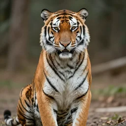 A tiger dressed as a human