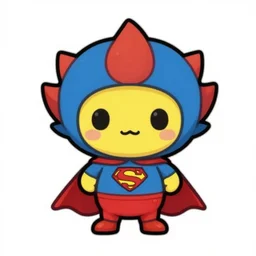 cute miss mascot flamajou flamajou pansear super hero sticker art, cronobreaker, beeple game icon