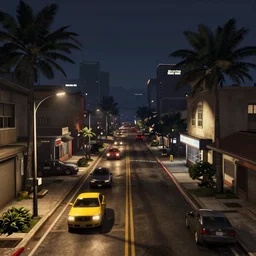 streets at night, by gta v, by gta vi, grand theft auto,