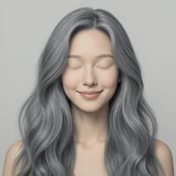 a place of joy, long wavy grey hair, an ultrafine detailed painting by rafal olbinski, behance contest winner, pop surrealism, detailed painting, very detailed, minimalist, skeuomorphic, airbrush art