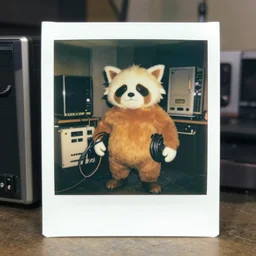 detailed medium format photo, polaroid still from tarkovsky movie, a trash panda character, holding a box of cables and standing next to old electronic equiptment, haze, high production value, intricate details, 8 k resolution, hyperrealistic, hdr, photorealistic, high definition, technicolor, award - winning photography, masterpiece, black and white