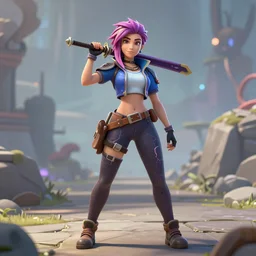 Katarina in the style of Arcane