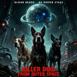 killer dogs from outer space horror movie poster