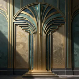 future art deco, abstract, graphic style