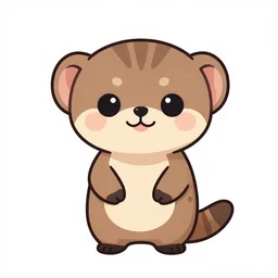 cartoon chibi mongoose