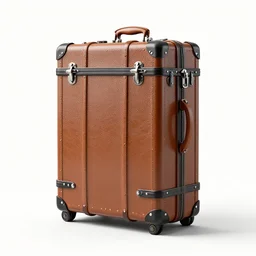 scandinavian steamer trunk luggage, clean 3d render, octane render, isolated on a pure white background, centered, entire object in frame, sharp focus, soft studio lighting