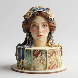 a birthday cake made of the fabric of space, art by artgerm and greg rutkowski and alphonse mucha, concept art, octane render, unreal engine 5, highly detailed, high quality, 8 k, soft lighting, realistic face, path traced