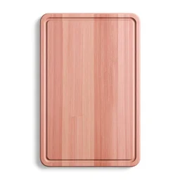 rose gold wooden cutting board, clean 3d render, octane render, isolated on a pure white background, centered, entire object in frame, sharp focus, soft studio lighting