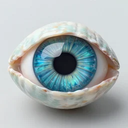 abstract paua shell eye egg hybrid