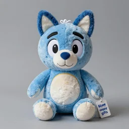blue'snappy gifts'plush doll on the moon, gifts, high detail, soft lighting, 8 k