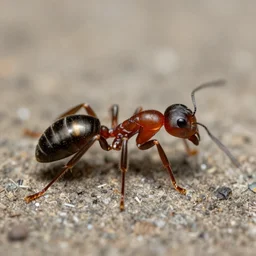 macro photo of an ant, realistic, 8k, well detailed photo